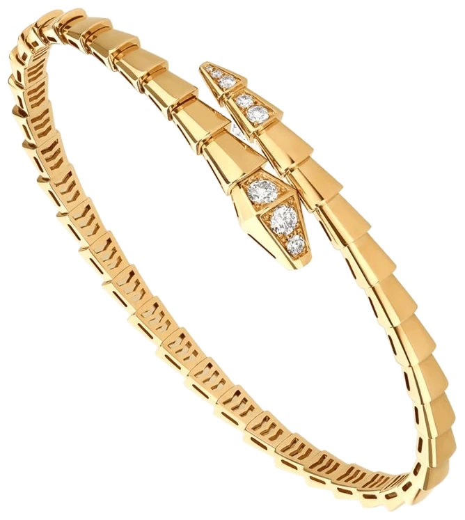 Bulgari Serpenti bracelet in yellow gold with diamonds
