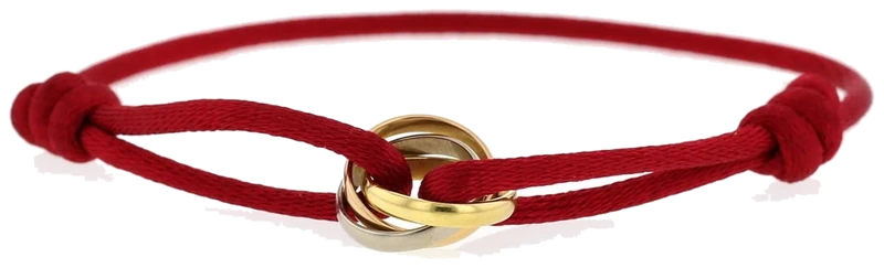 Cartier Trinity bracelet on black cord