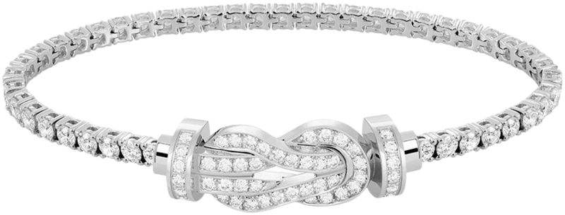 FRED Force 10 bracelet in white gold with diamonds on a tennis chain