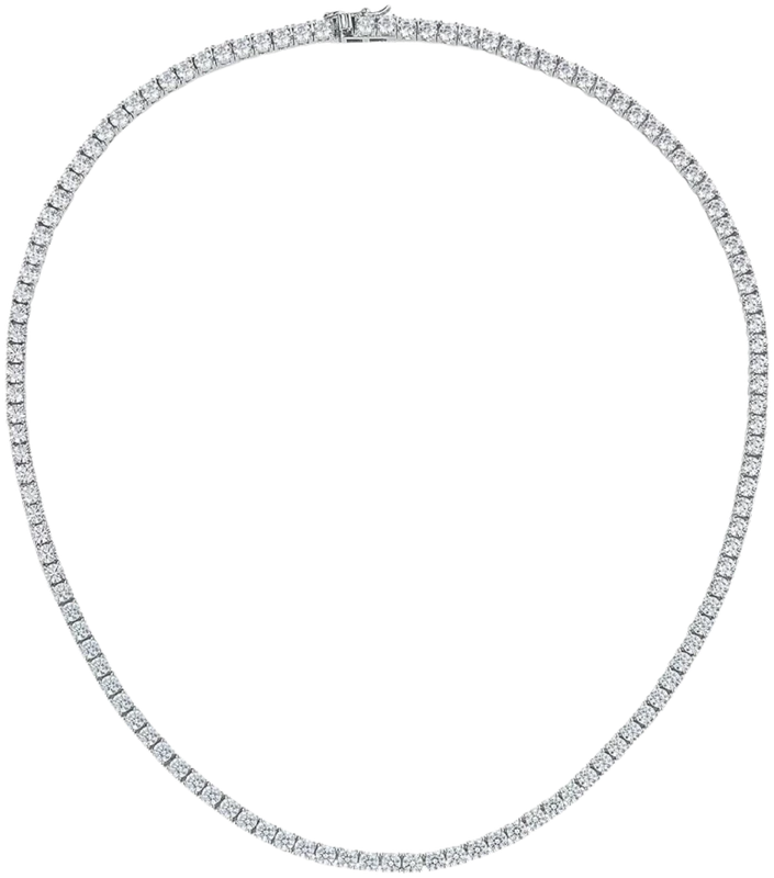 White gold diamond tennis necklace