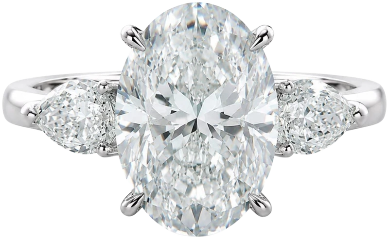 Oval diamond ring