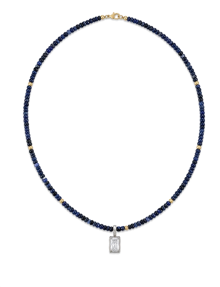 Sapphire bead necklace